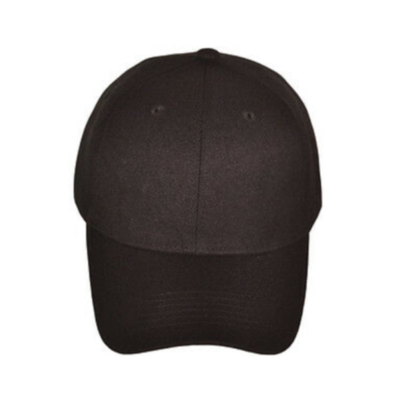 New Adult Black Baseball Cap UNISEX - Picture 2 of 7